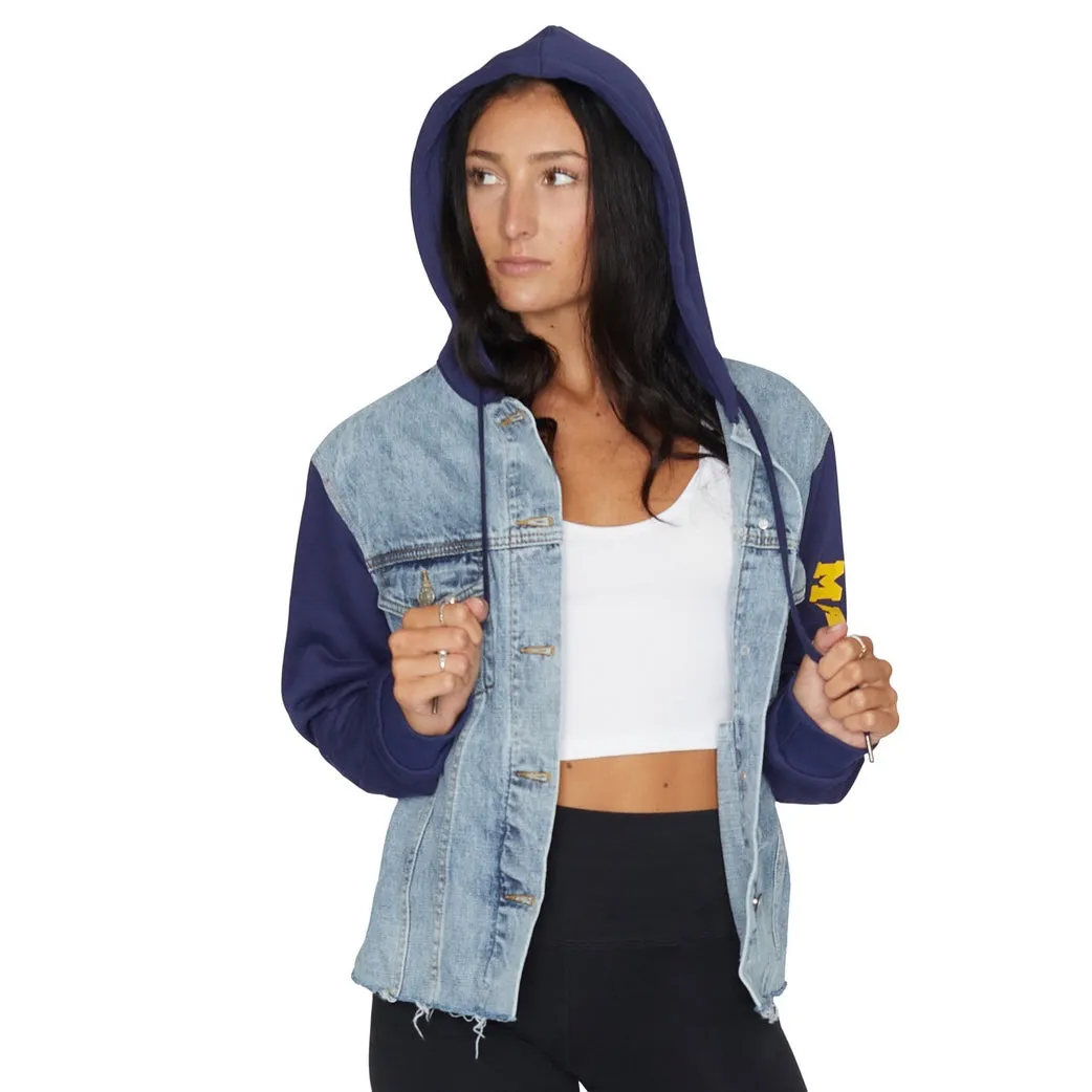 Marquette Golden Eagles Fleece Denim Jacket