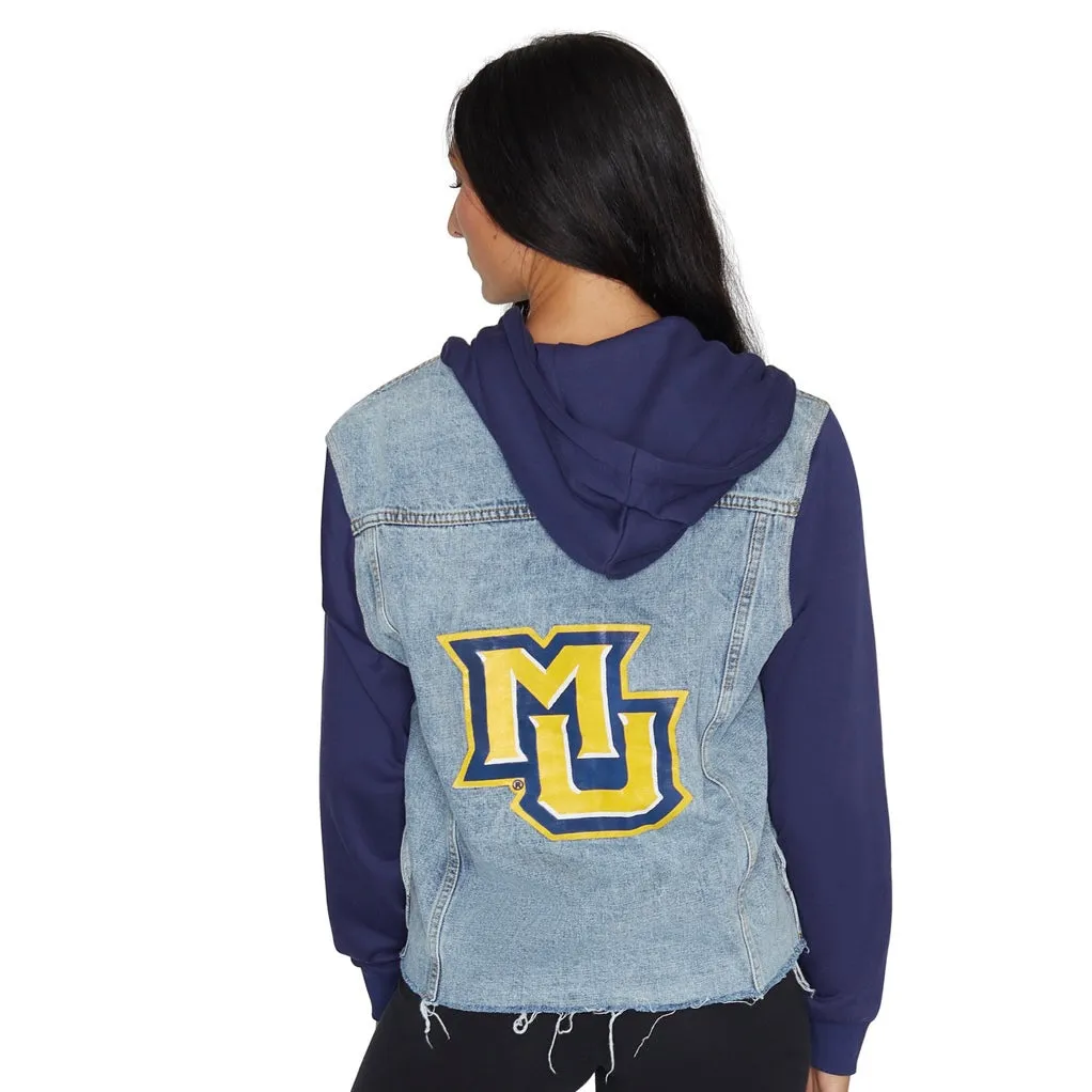 Marquette Golden Eagles Fleece Denim Jacket