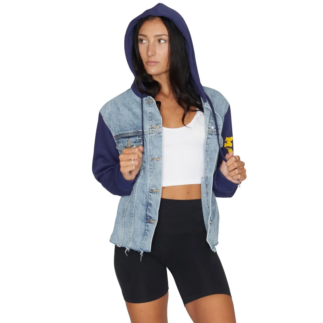 Marquette Golden Eagles Fleece Denim Jacket