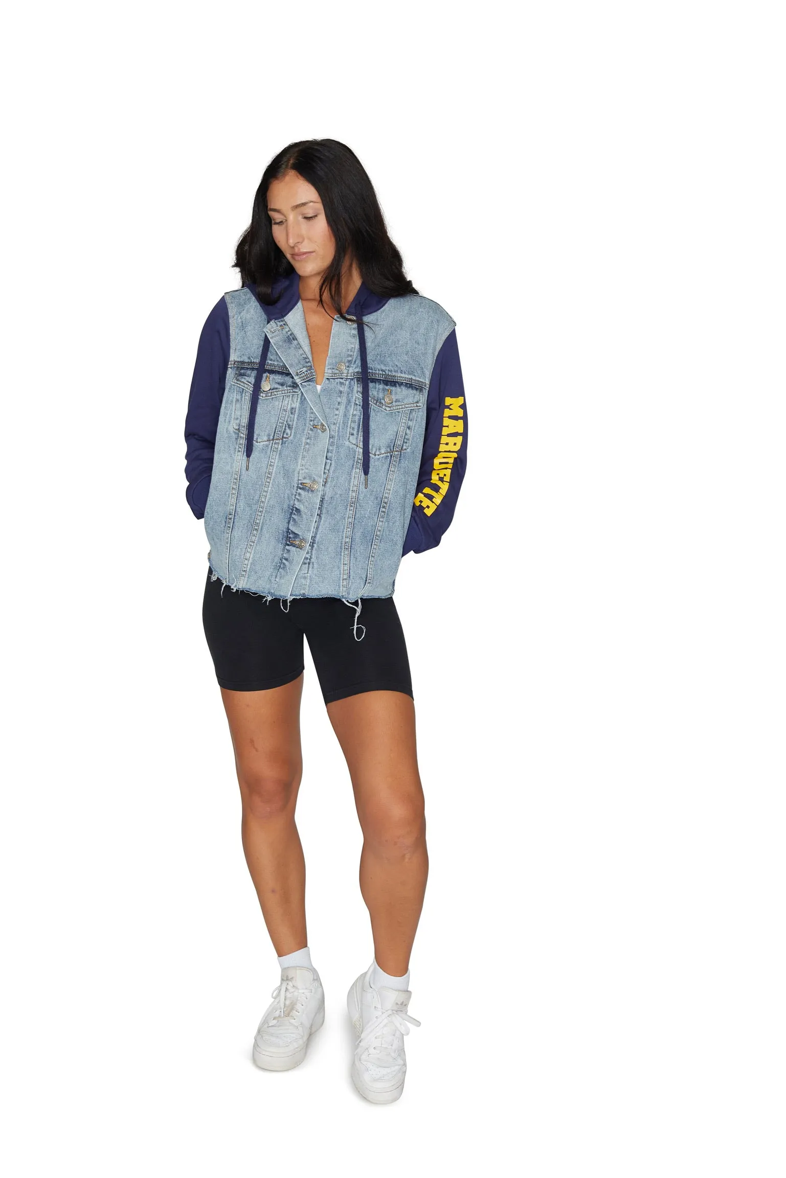 Marquette Golden Eagles Fleece Denim Jacket