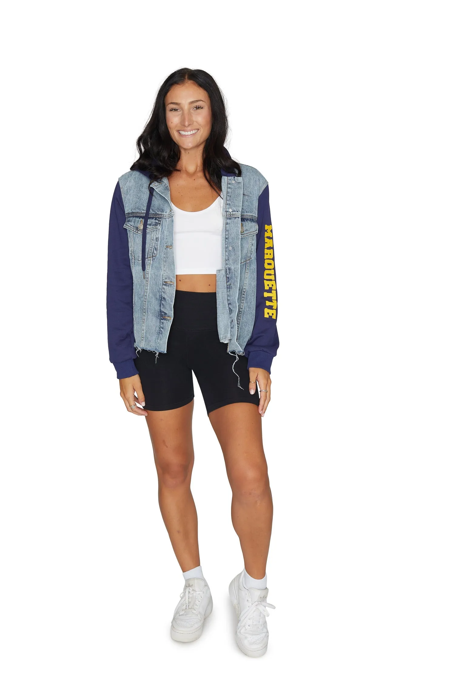 Marquette Golden Eagles Fleece Denim Jacket