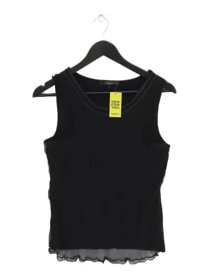 Max Mara Women's T-Shirt L Black Wool with Elastane, Silk