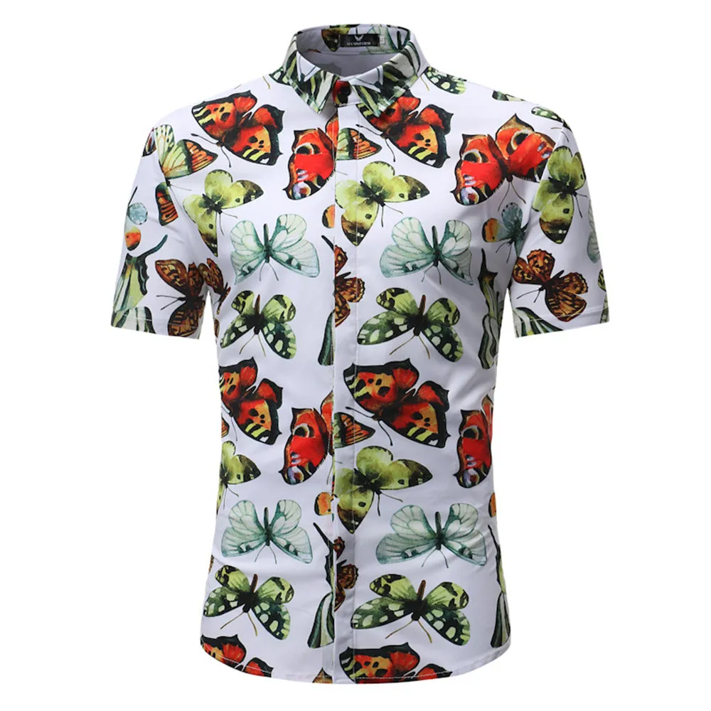 Men's Button down Tailor Fit Soft 100% Cotton Short Sleeve Dress Shirt Multi Color casual And Formal