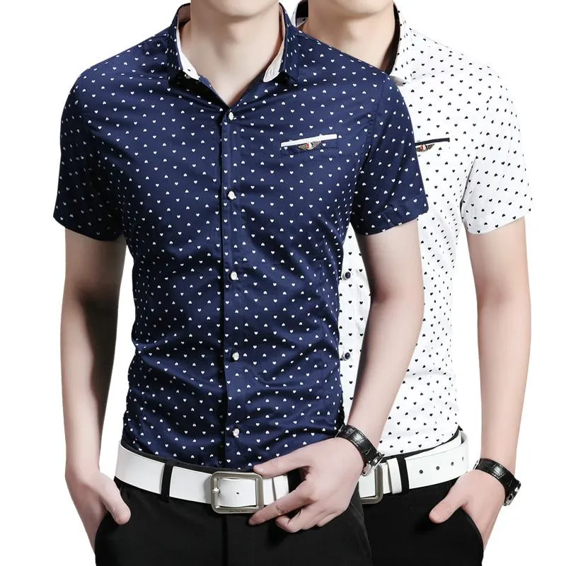 Men's Polka Dot Dress Shirt Up To 5XL