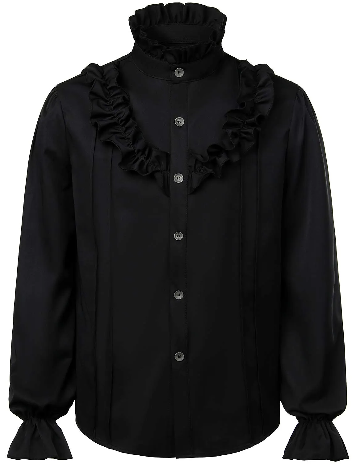 Mens Ruffle Pirate Shirts Medieval Renaissance Cosplay Costume Steampunk Victorian Tops