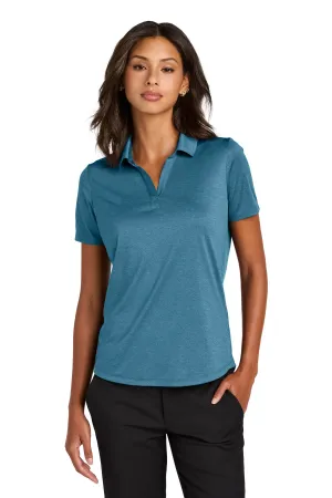 Mercer Mettle Women's Recharge Jersey Polo MM1021 Harbor Blue Heather