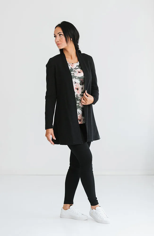 Merino Cardigan Black