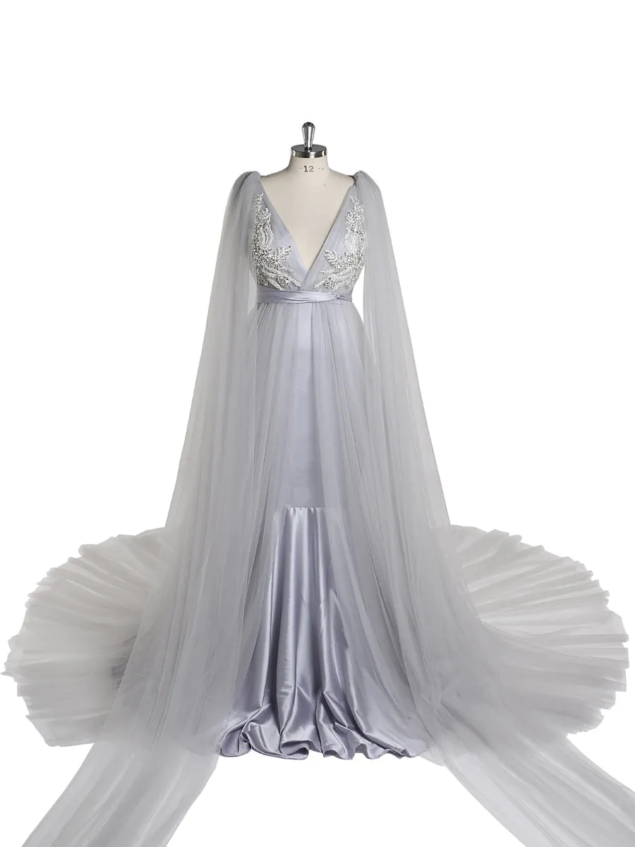 Mermaid Stretch Fabric Maternity Evening Dress Maternity Dress for Photo Shoot Baby Shower Gown YW220425