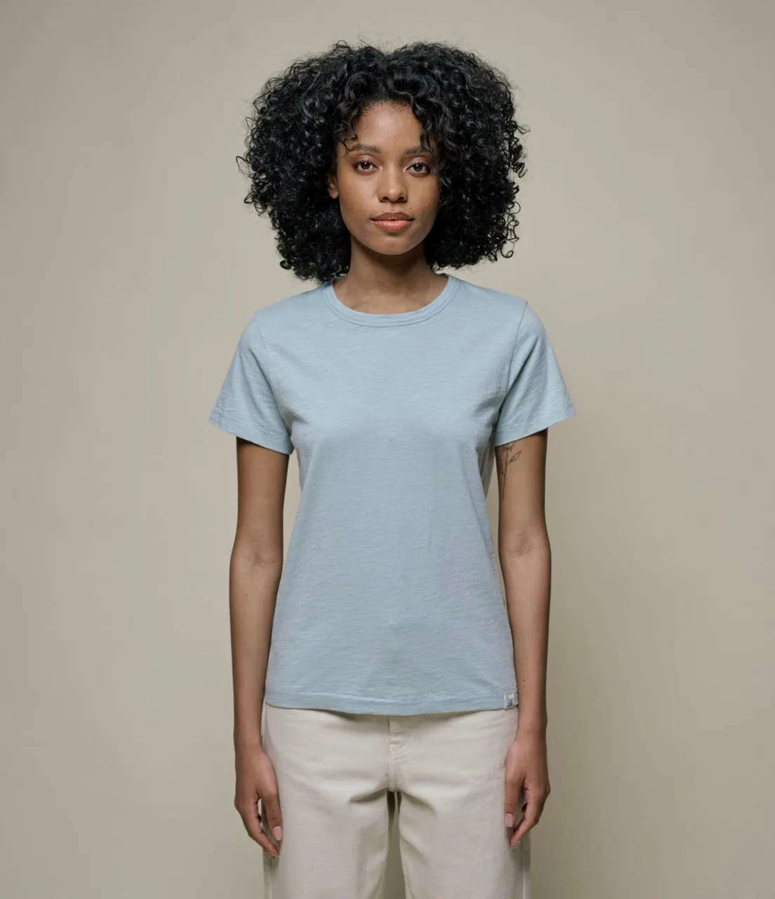 Merz b. Schwanen - WSCT20 Women's Pima Cotton T-Shirt, 4.6oz Relaxed Fit - Ice