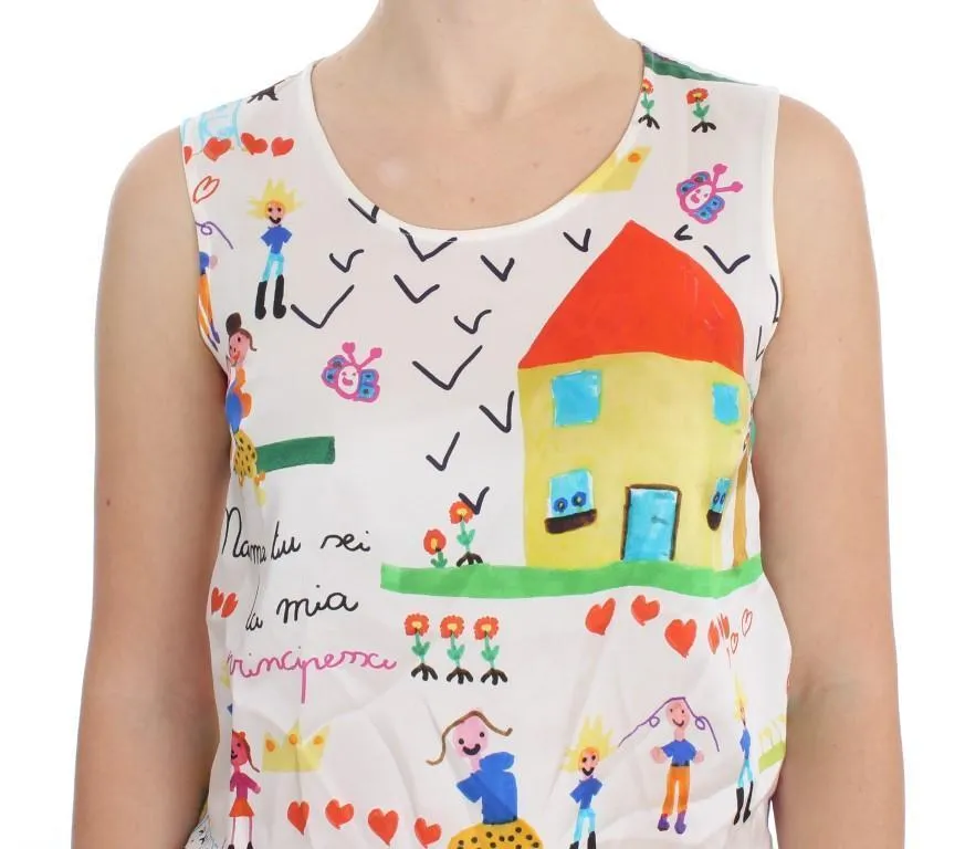 Multicolor MAMMA Silk Blouse Top