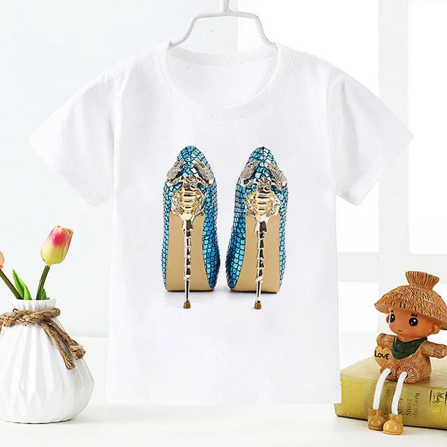 New Added Tshirt Girl Watercolor High Heels Pretty Girls Cozy T Shirts Cute