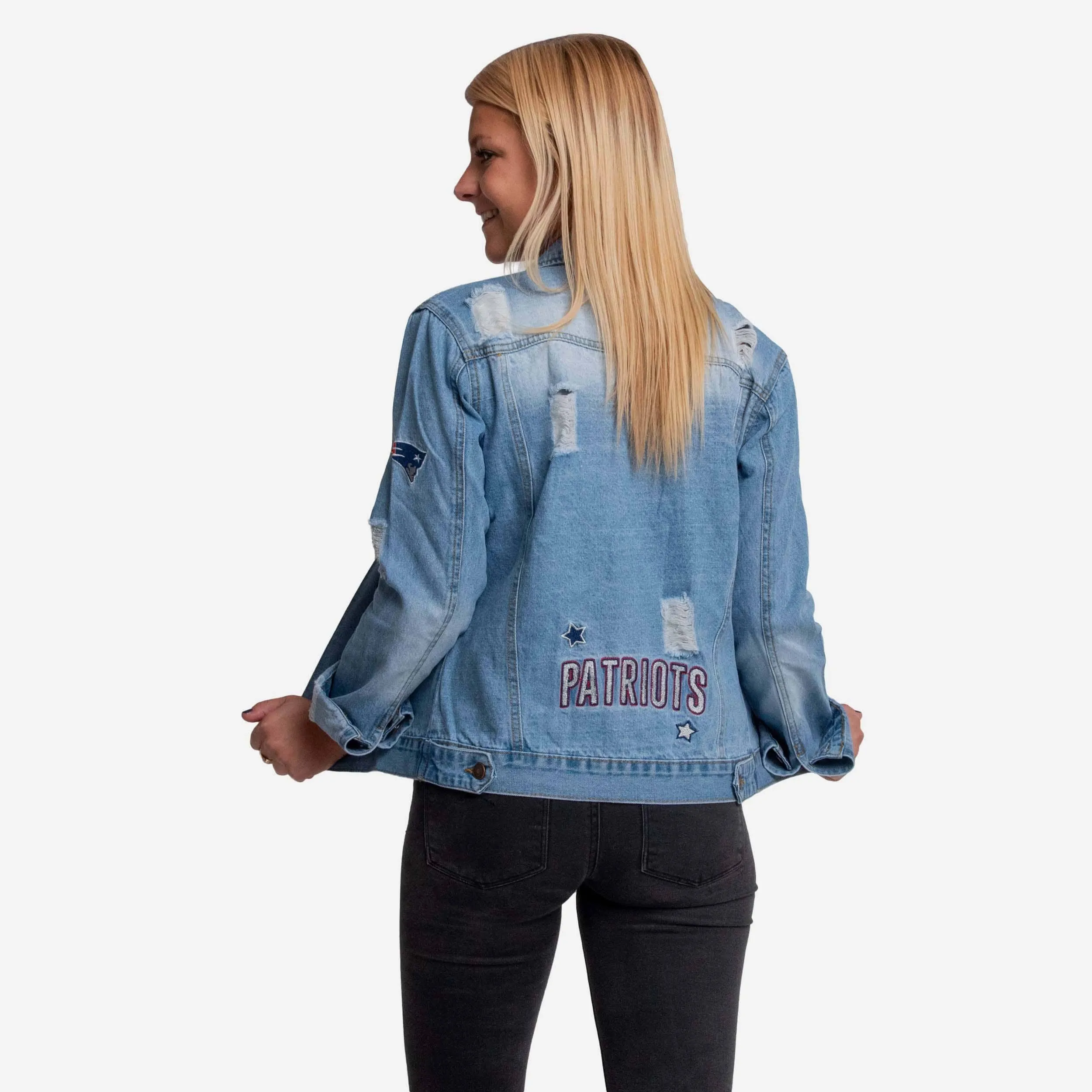 New England Patriots Womens Denim Jacket