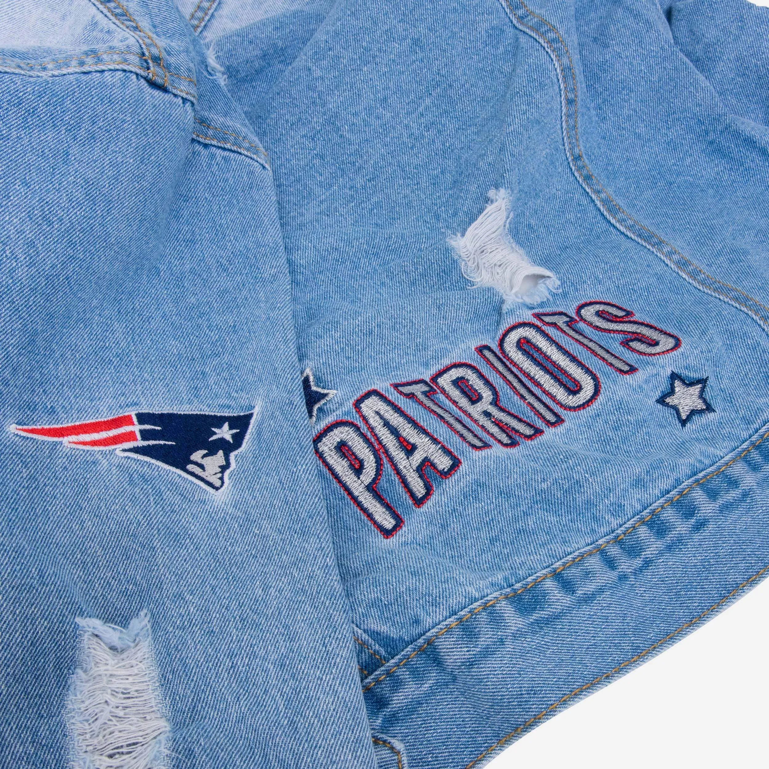 New England Patriots Womens Denim Jacket