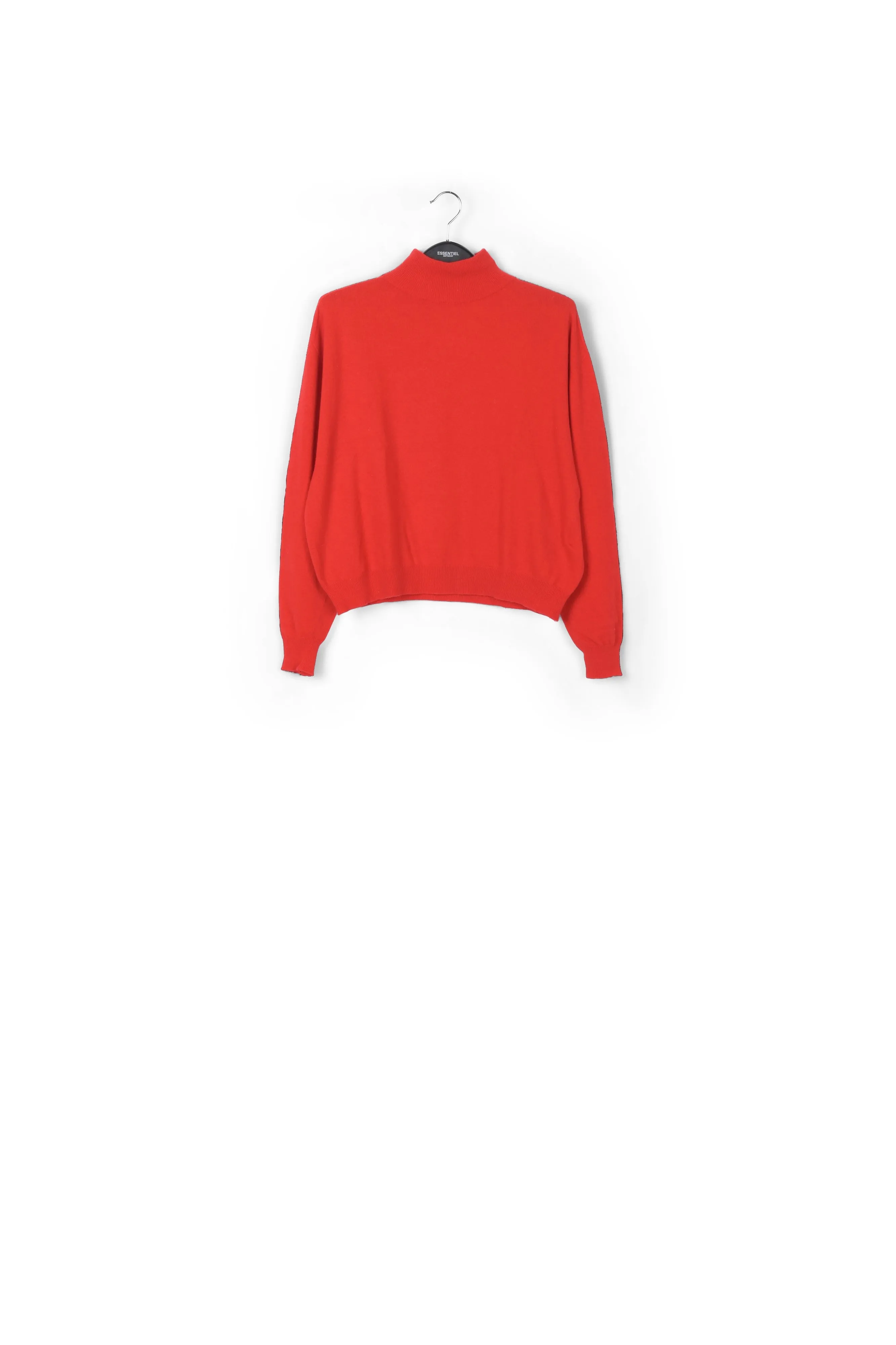Orange merino wool blend turtleneck sweater