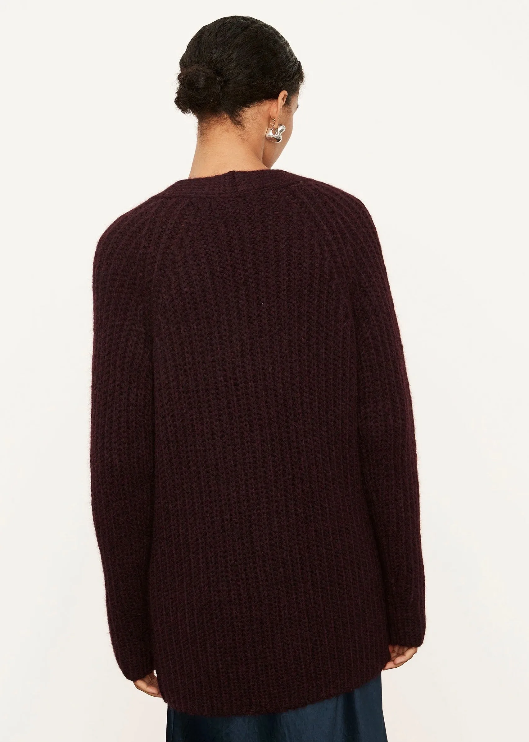 Oversized Cardigan (Wine)