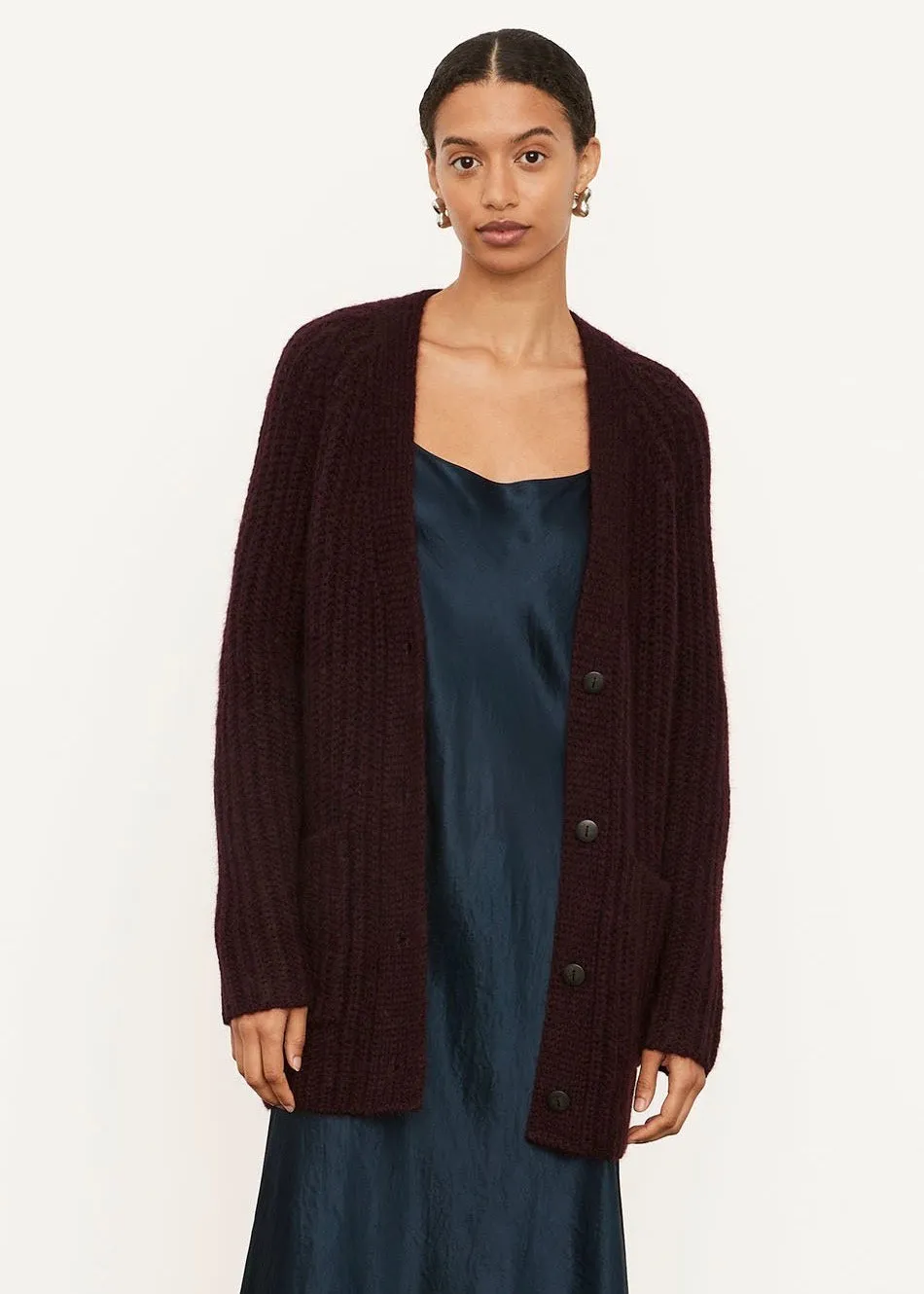 Oversized Cardigan (Wine)