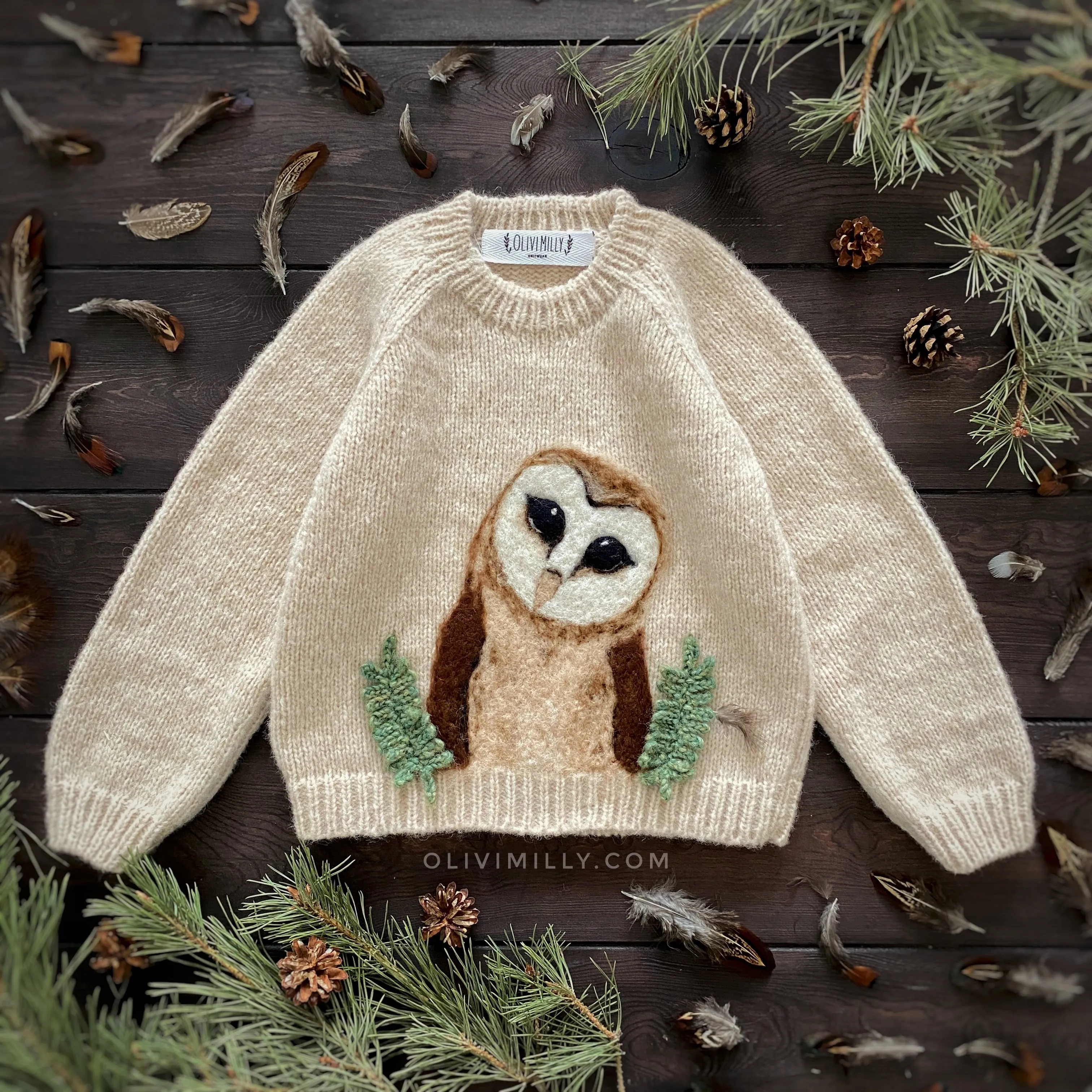 Owl Jumper | Wheat