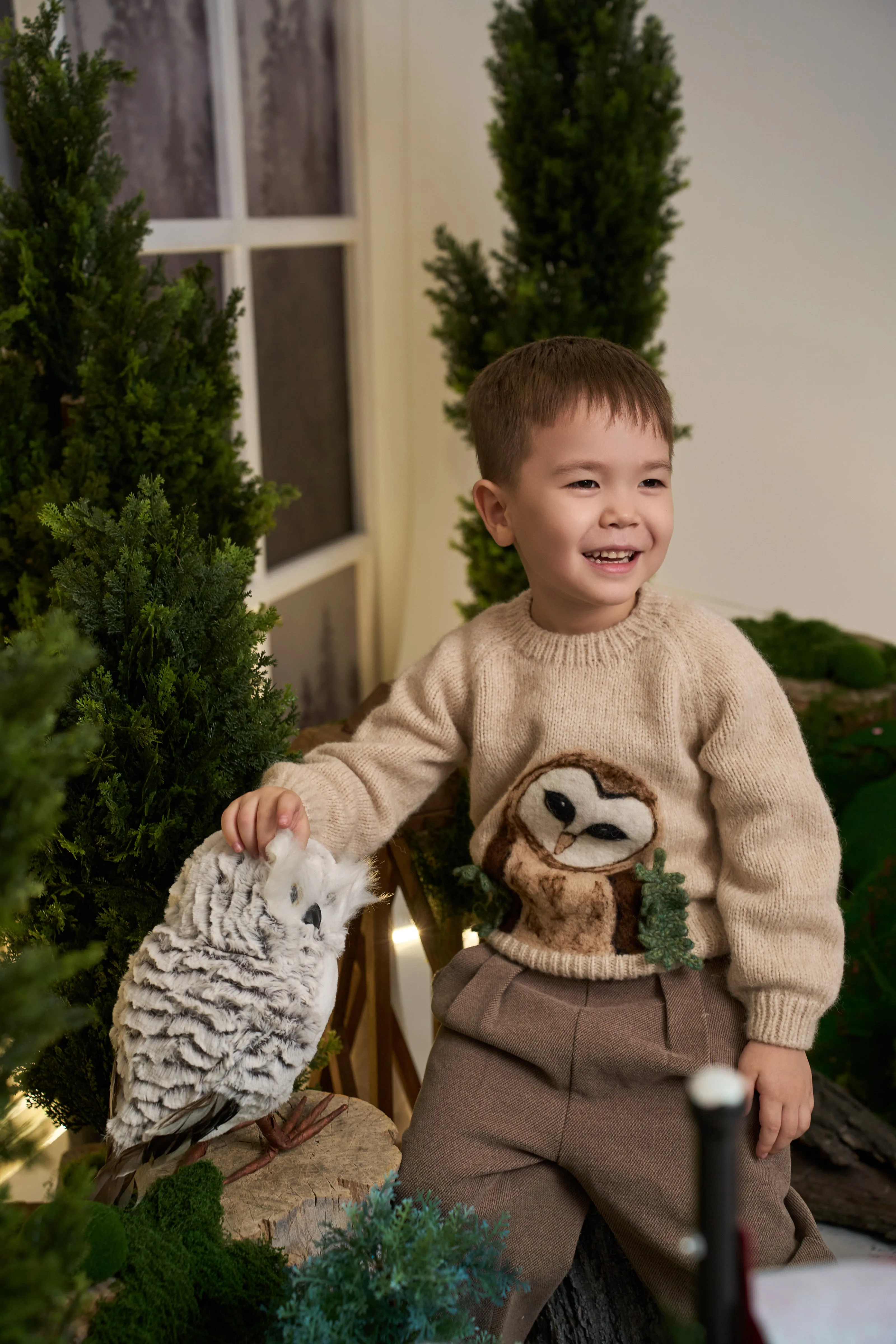 Owl Jumper | Wheat