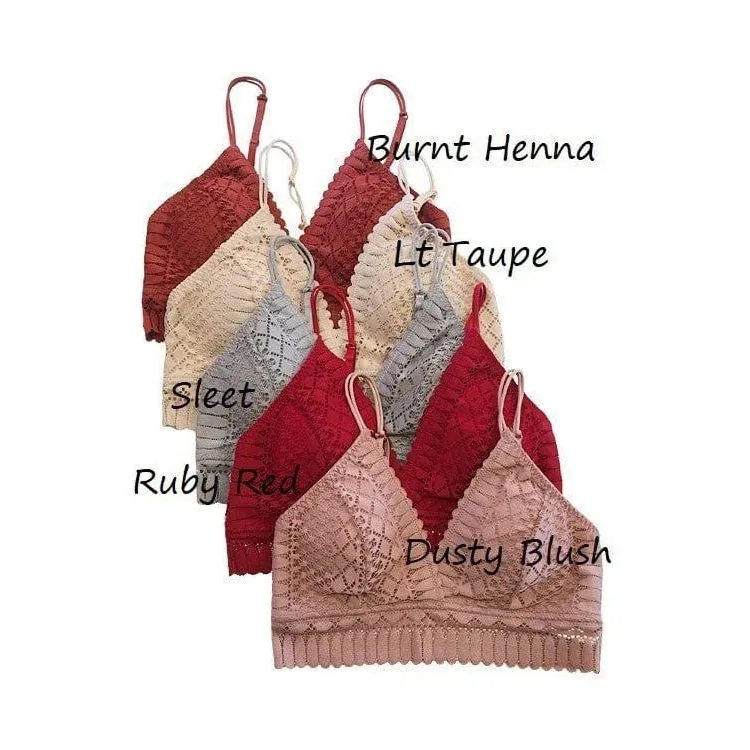 Padded Lace Longline Silhouette Bralette