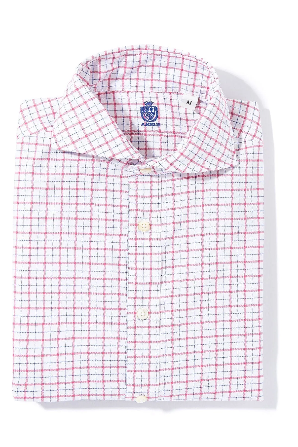 Panamera Cotton Check Shirt In Blue W Red