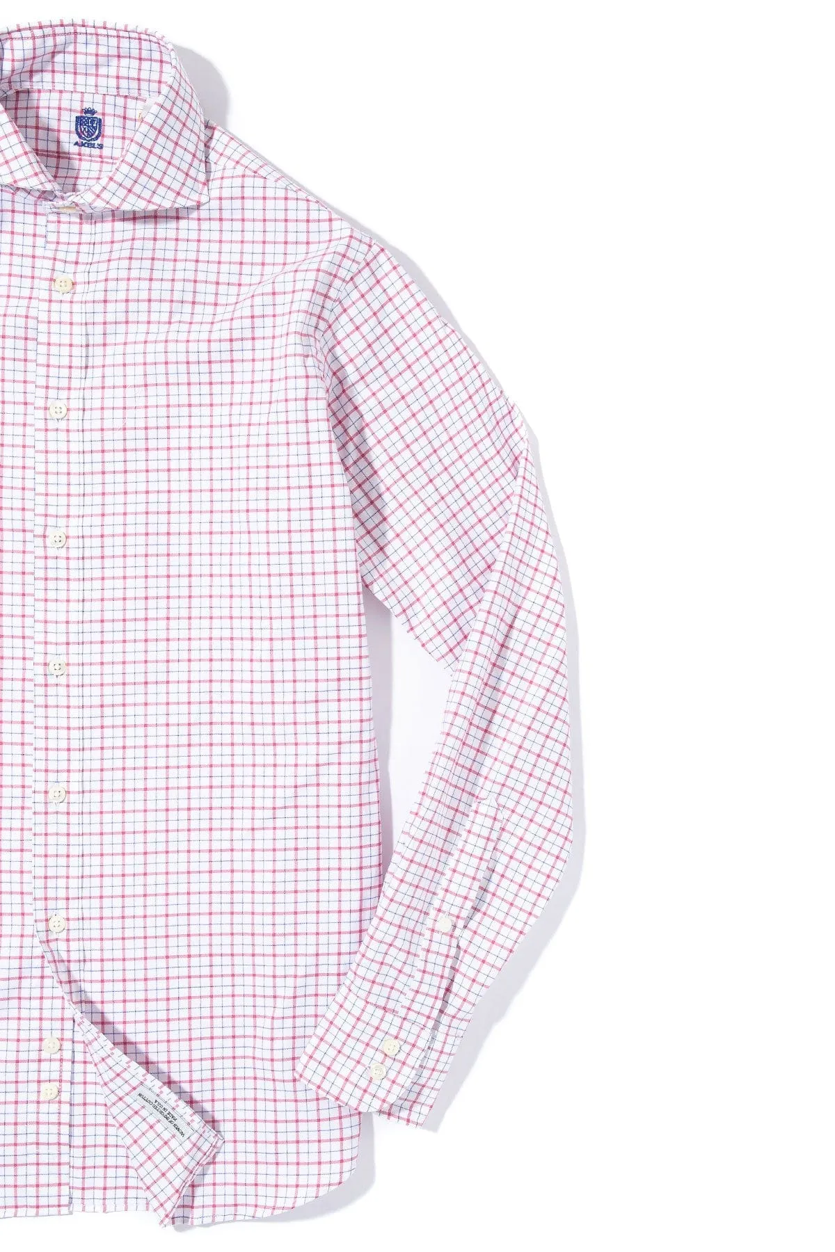 Panamera Cotton Check Shirt In Blue W Red