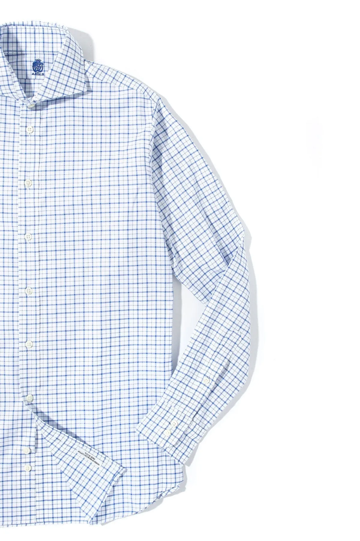 Panamera Cotton Check Shirt In Blue