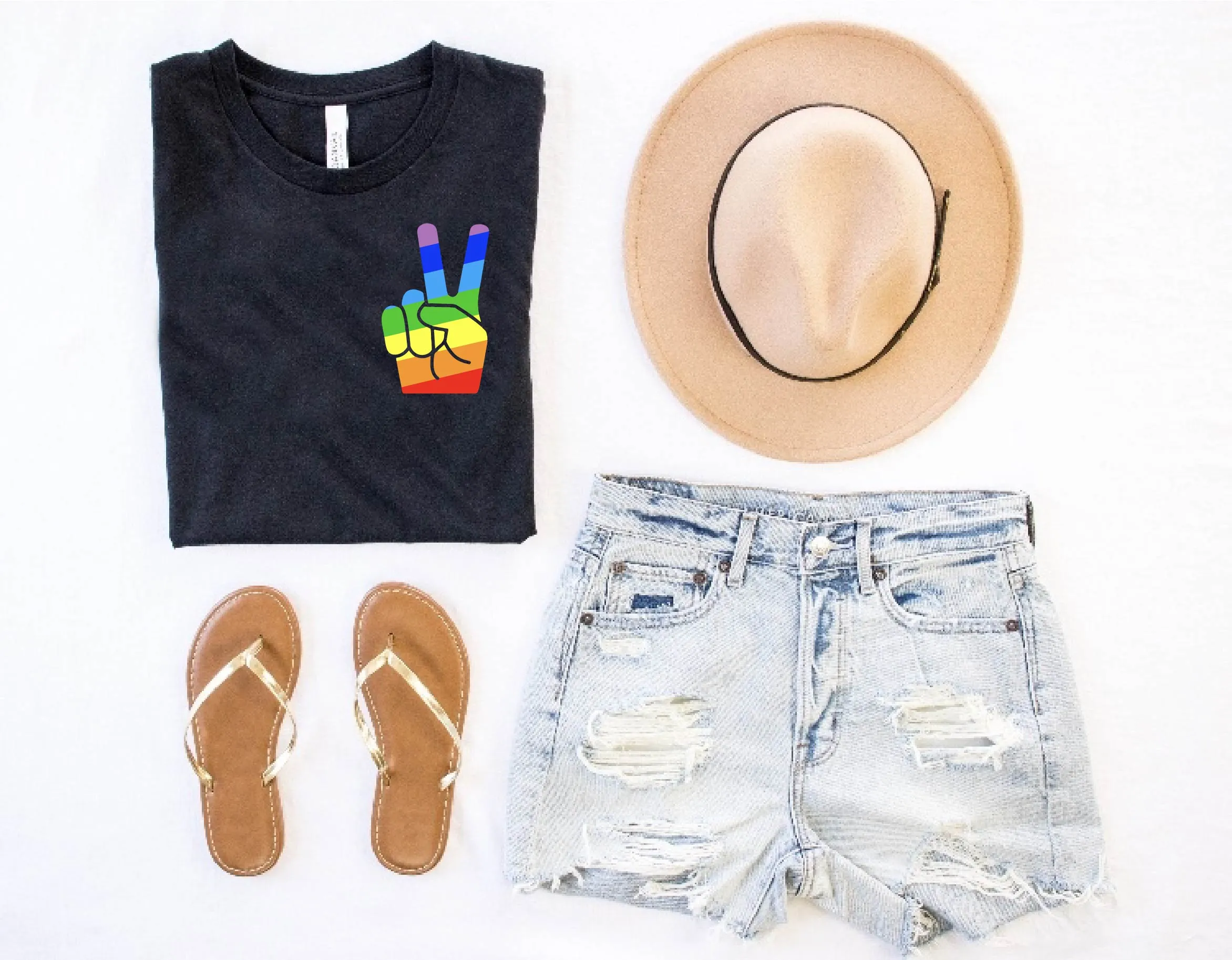 Peace Rainbow Shirt | Unisex Crew