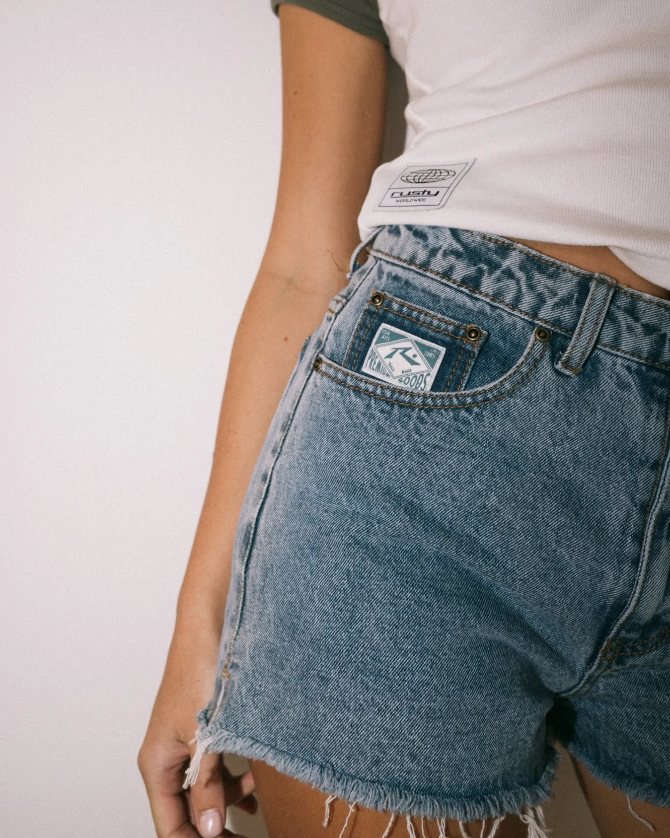 Penny Kick High Waisted Denim Short