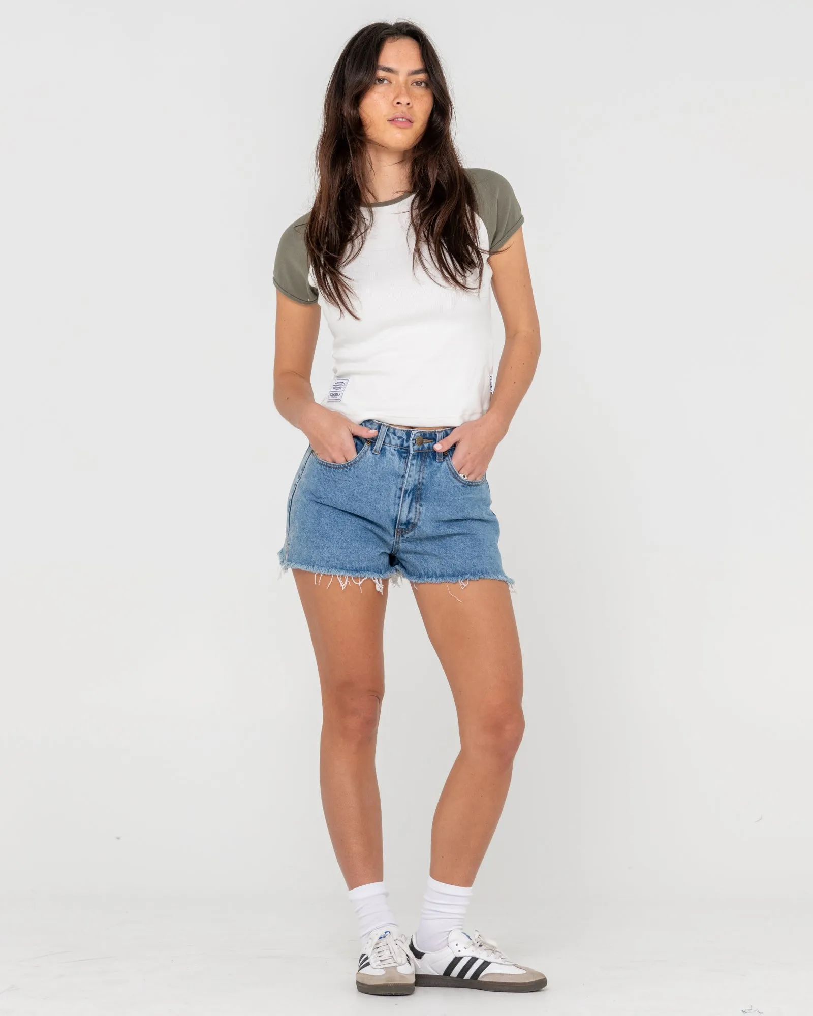 Penny Kick High Waisted Denim Short