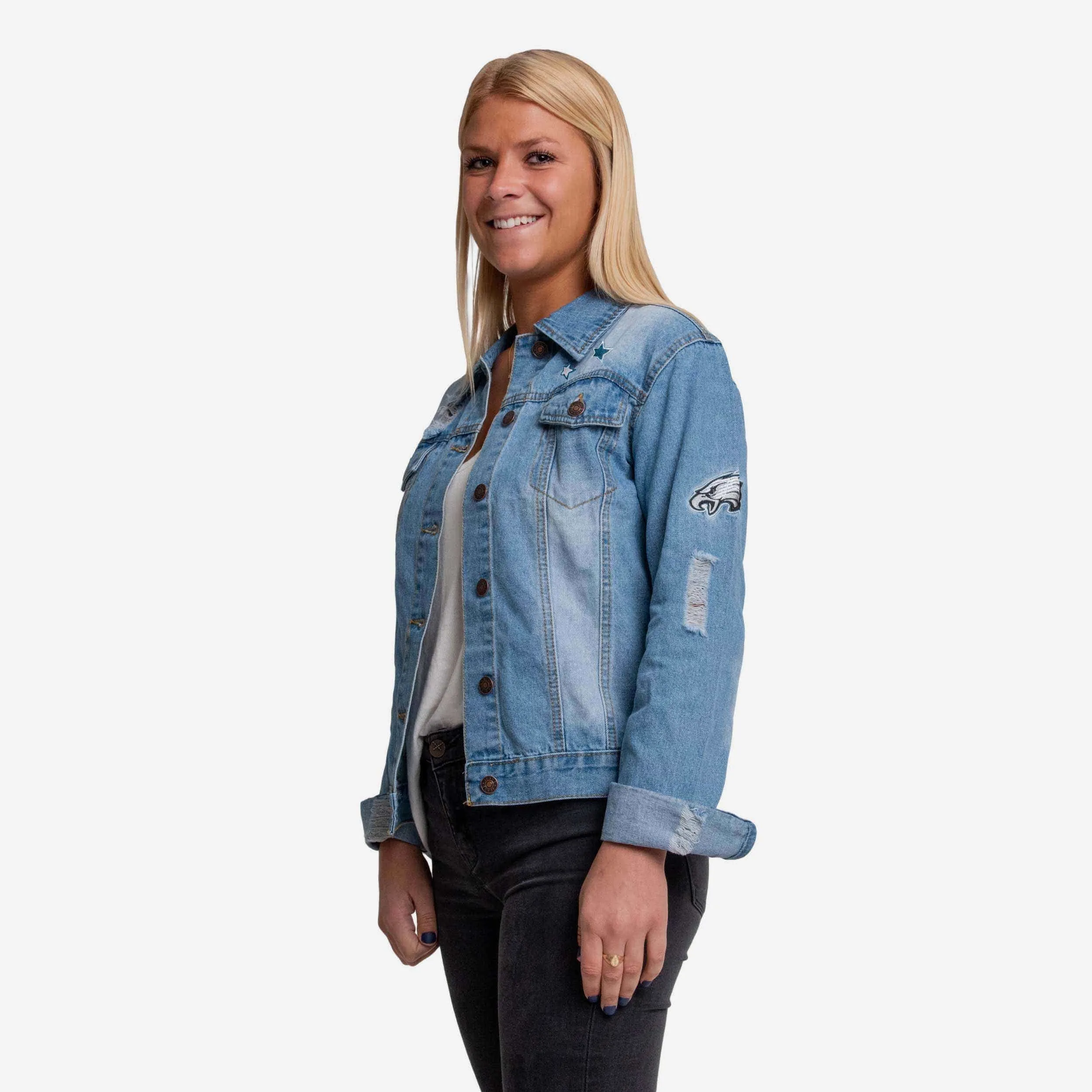 Philadelphia Eagles Womens Denim Jacket