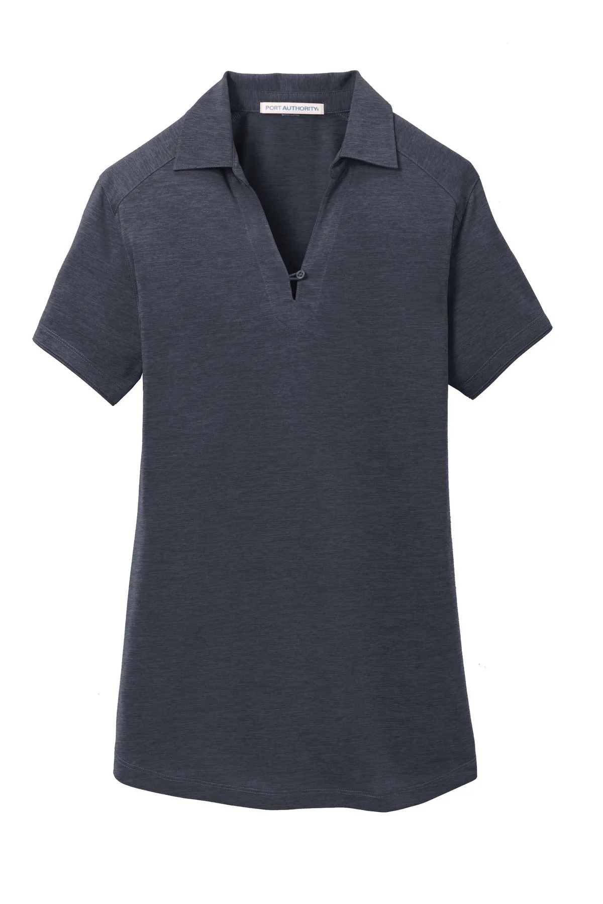 Port Authority Women's Digi Heather Performance Polo. L574 Dark Grey