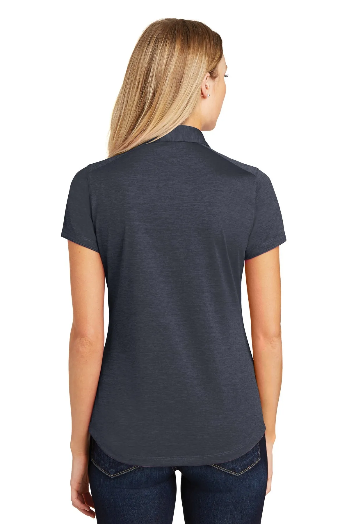 Port Authority Women's Digi Heather Performance Polo. L574 Dark Grey