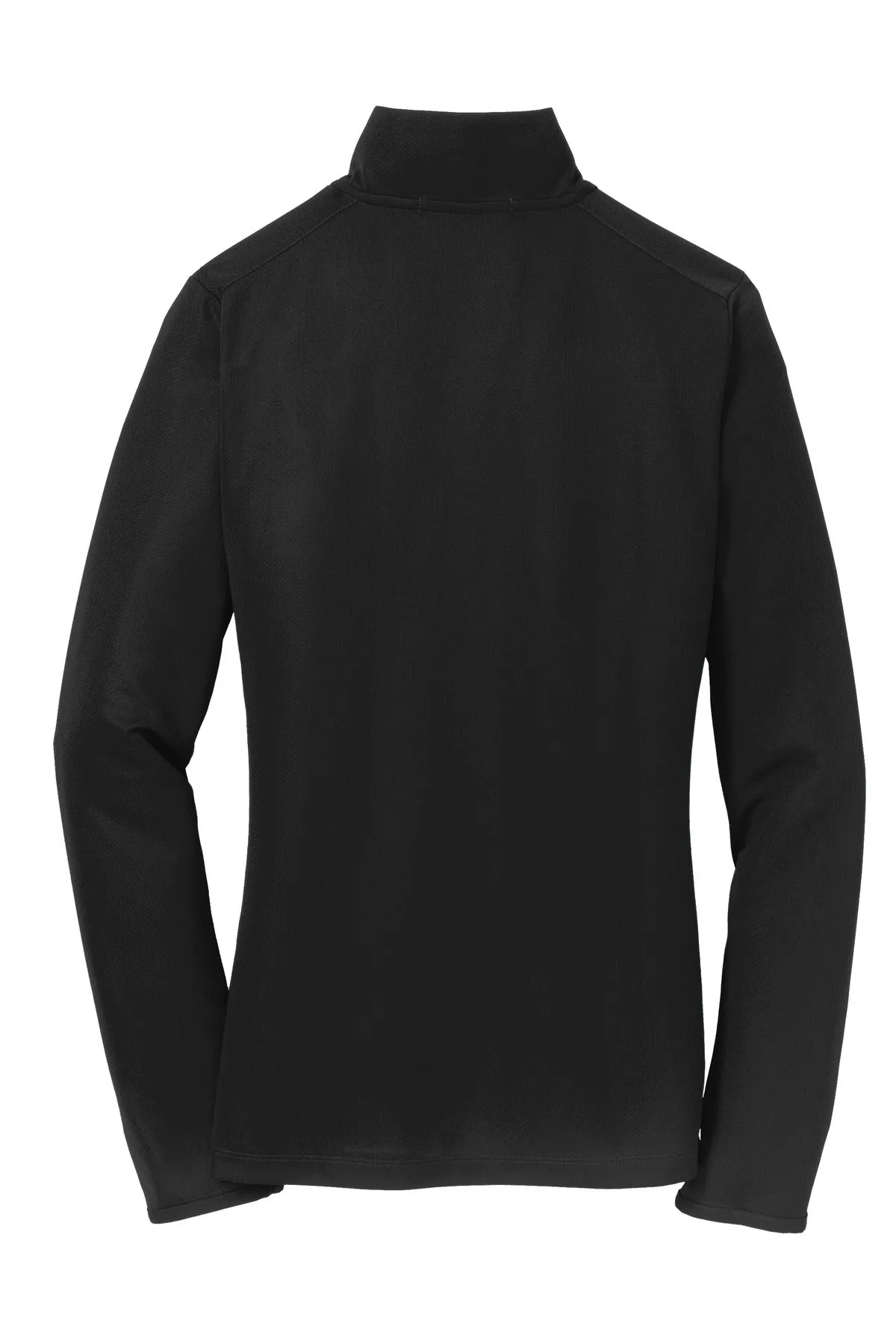 Port Authority Women's Pinpoint Mesh 1/2-Zip . L806 Black