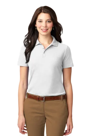 Port Authority Women's Stain-Resistant Polo. L510 White