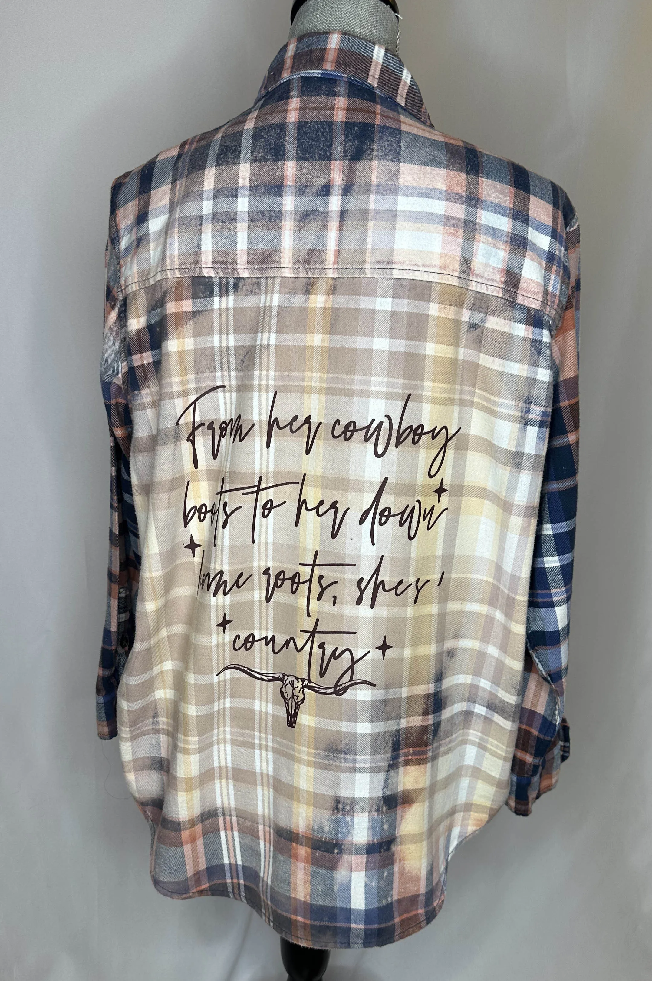"From her cowboy roots" Women's Flannel