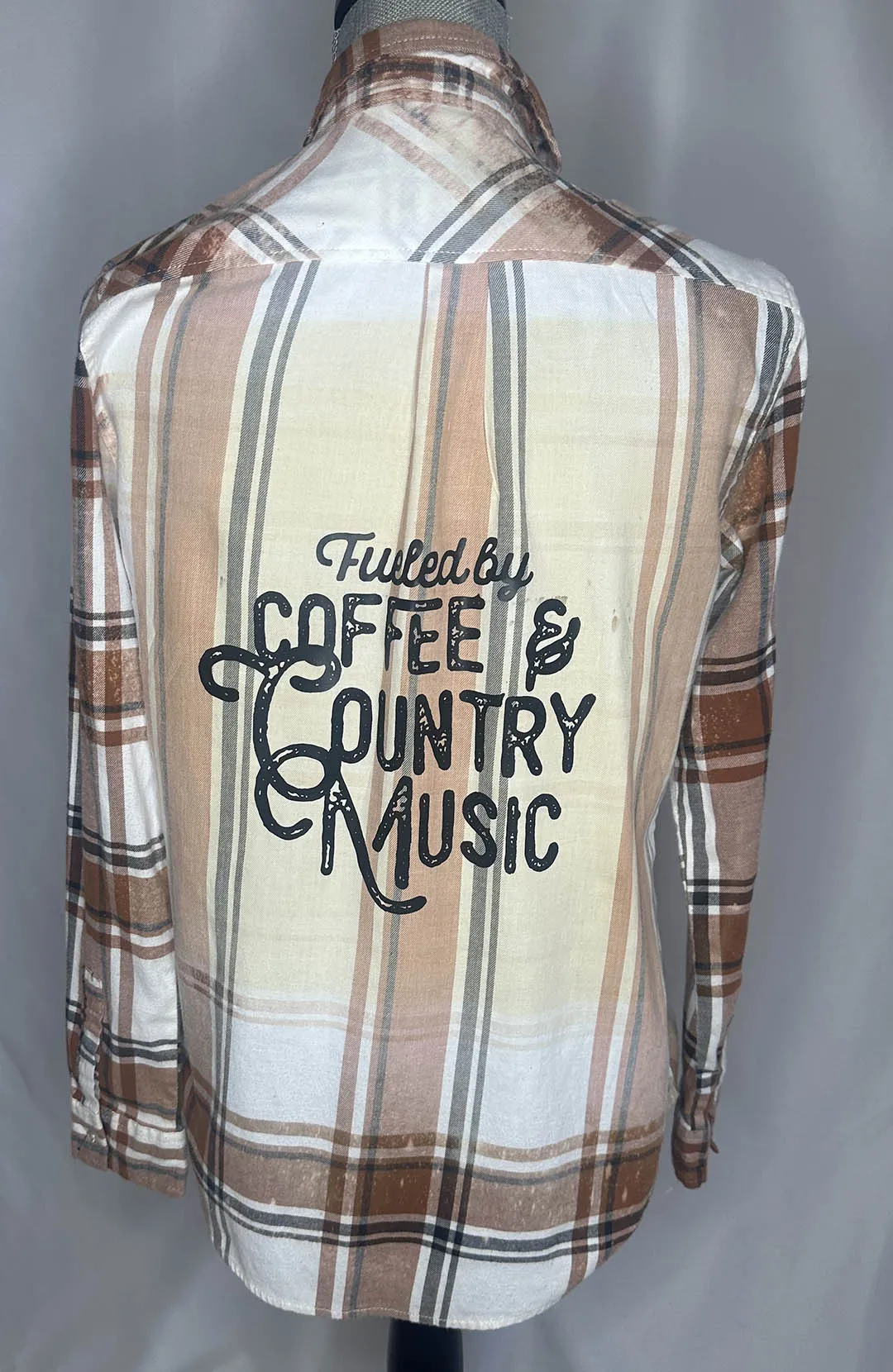"Fueled by Coffee & Country Music" Women's Flannel