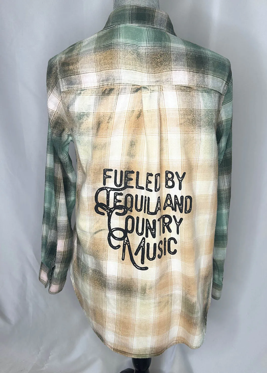 "Fueled by Coffee & Country Music" Women's Flannel