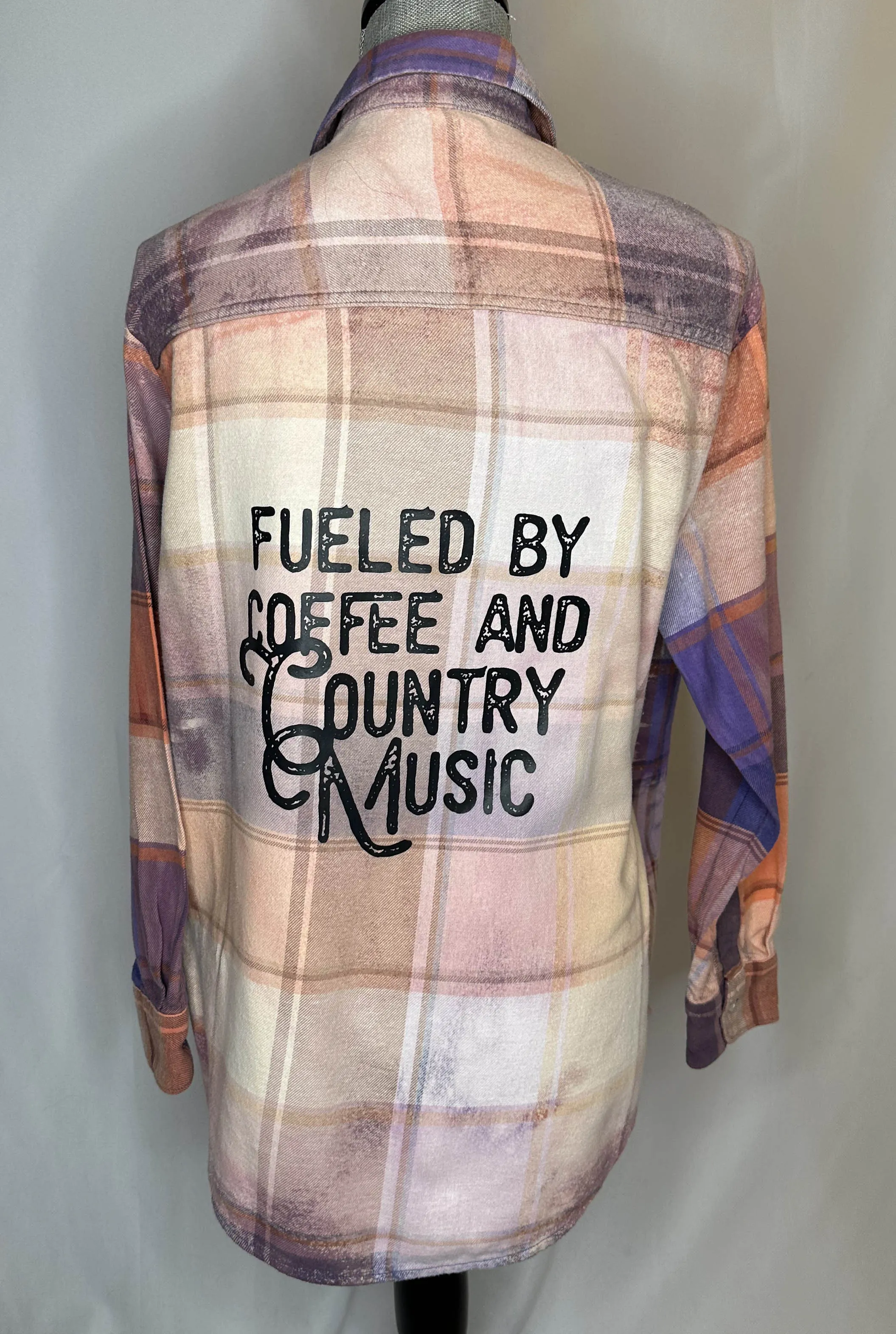"Fueled by Coffee & Country Music" Women's Flannel