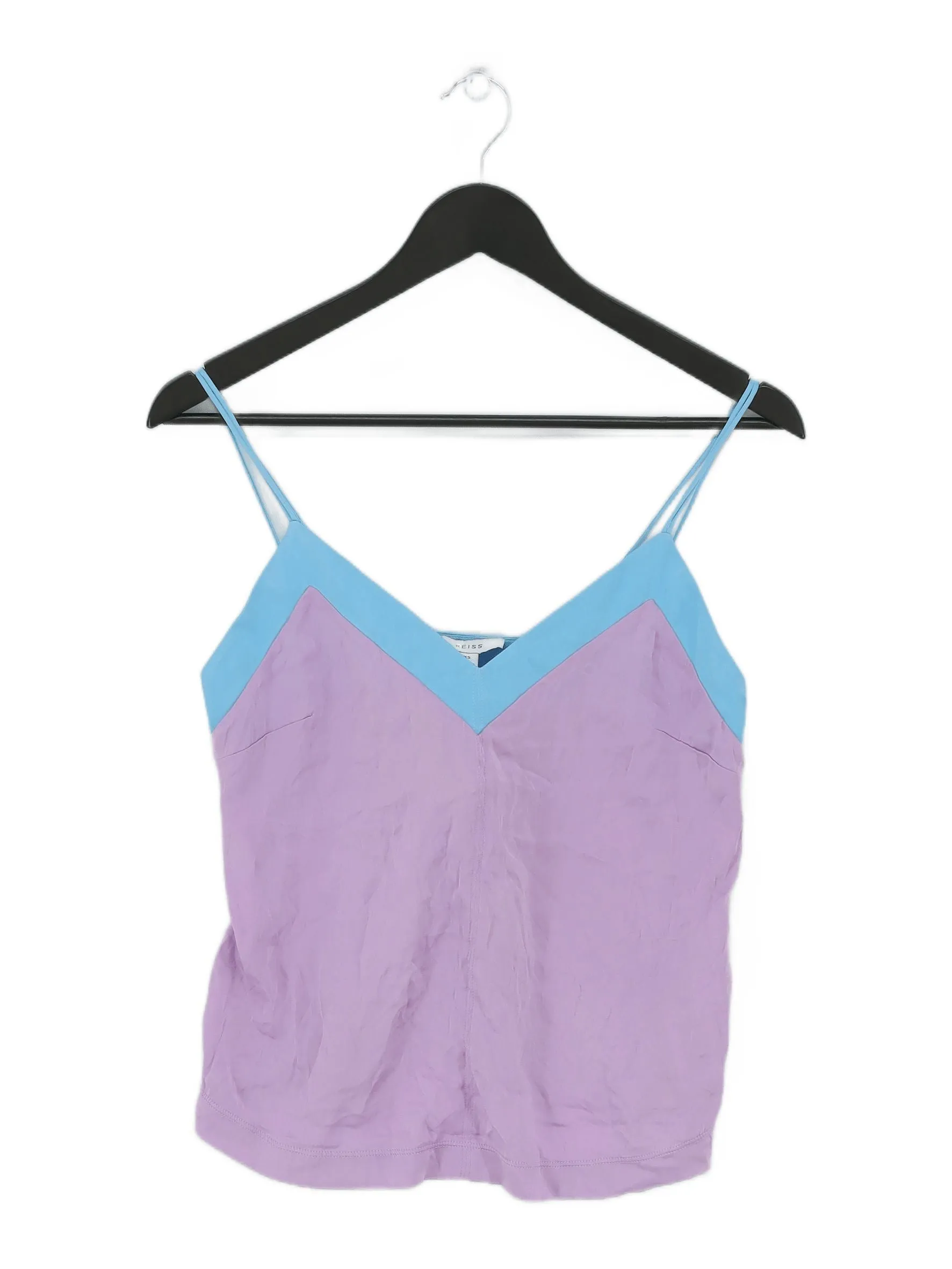Reiss Women's T-Shirt XS Purple Silk with Elastane