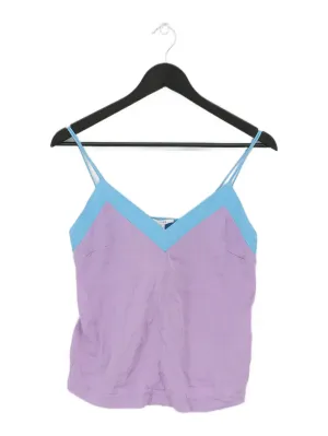 Reiss Women's T-Shirt XS Purple Silk with Elastane