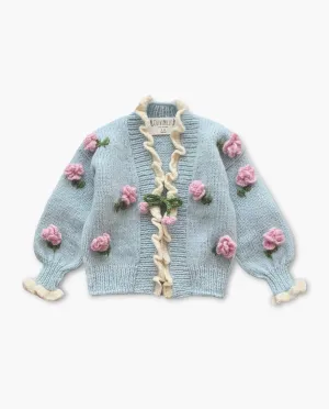 Roses cardigan | Blue