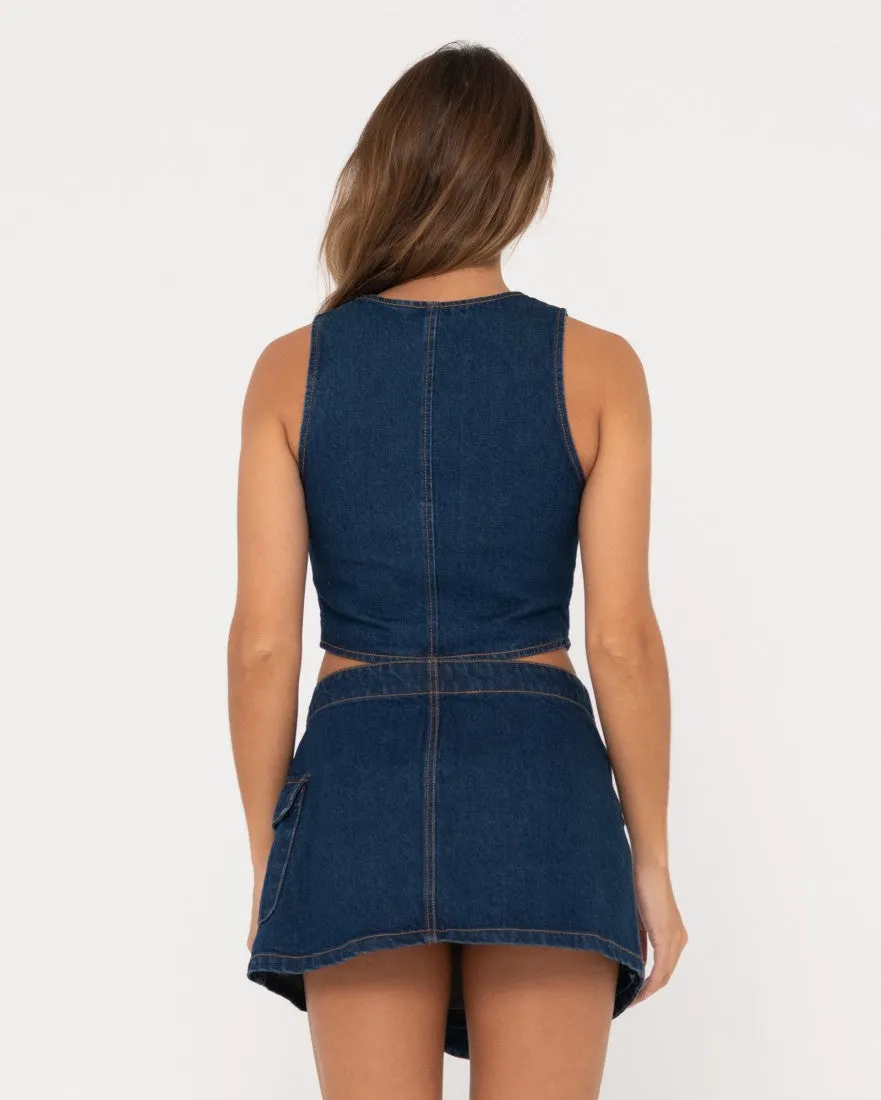 Ryley Cropped Denim Vest