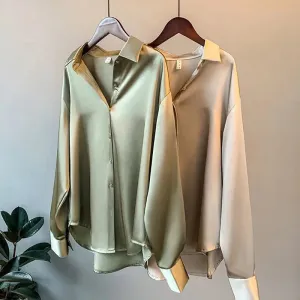 Sarlote | Ladies' satin shirt