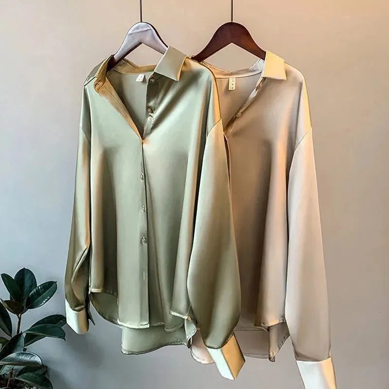 Sarlote | Ladies' satin shirt