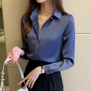 Satin ladies blouse - Aniek