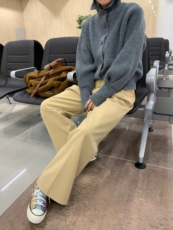 Single-breasted Vintage Lapel Sweater Outerwear Grey