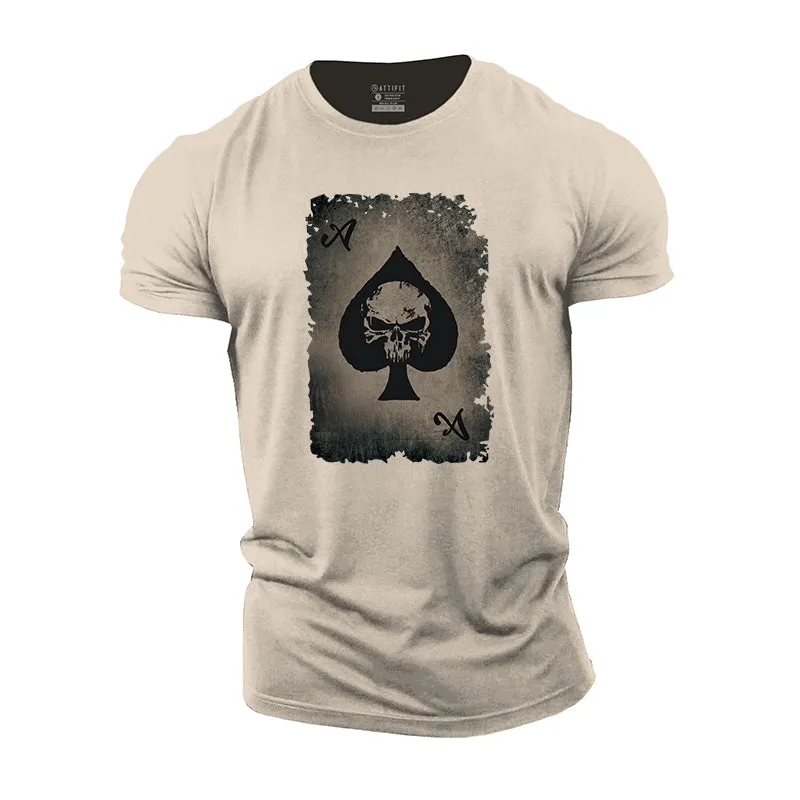 Skull Ace of Spades Cotton T-Shirt