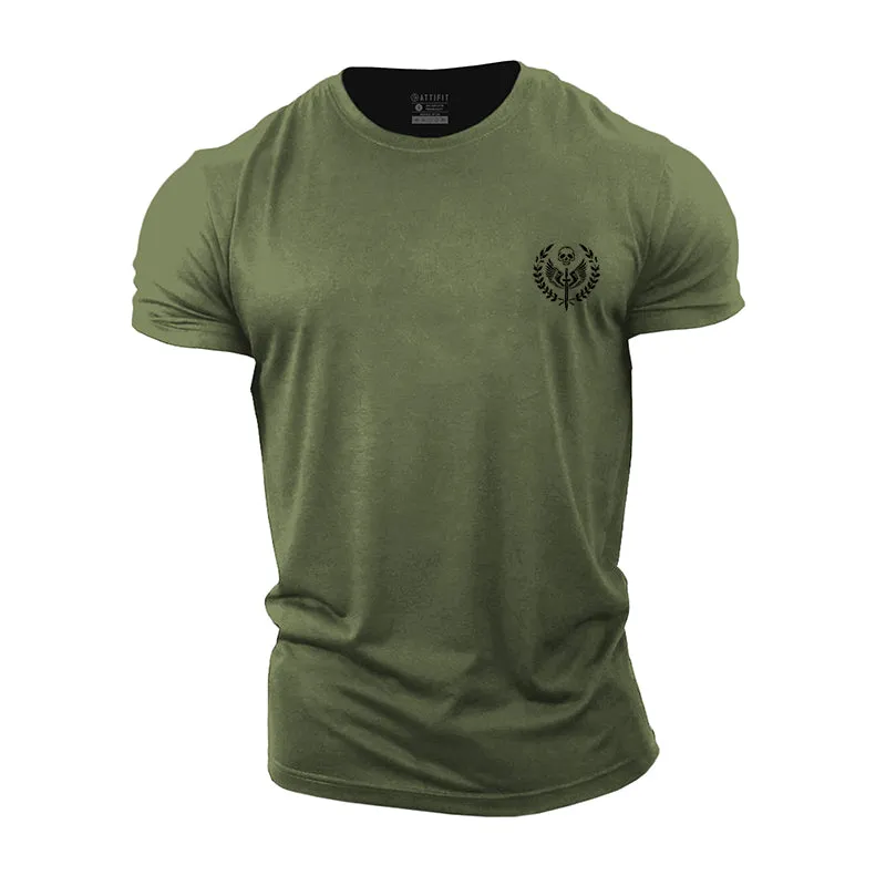 Skull Sword Emblem Cotton T-Shirt
