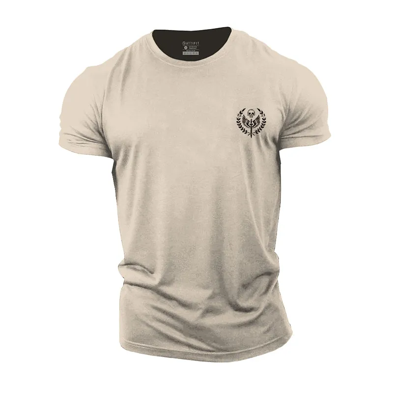 Skull Sword Emblem Cotton T-Shirt