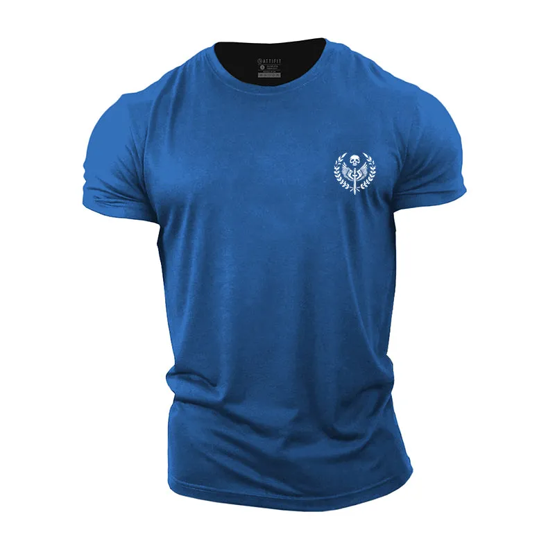 Skull Sword Emblem Cotton T-Shirt